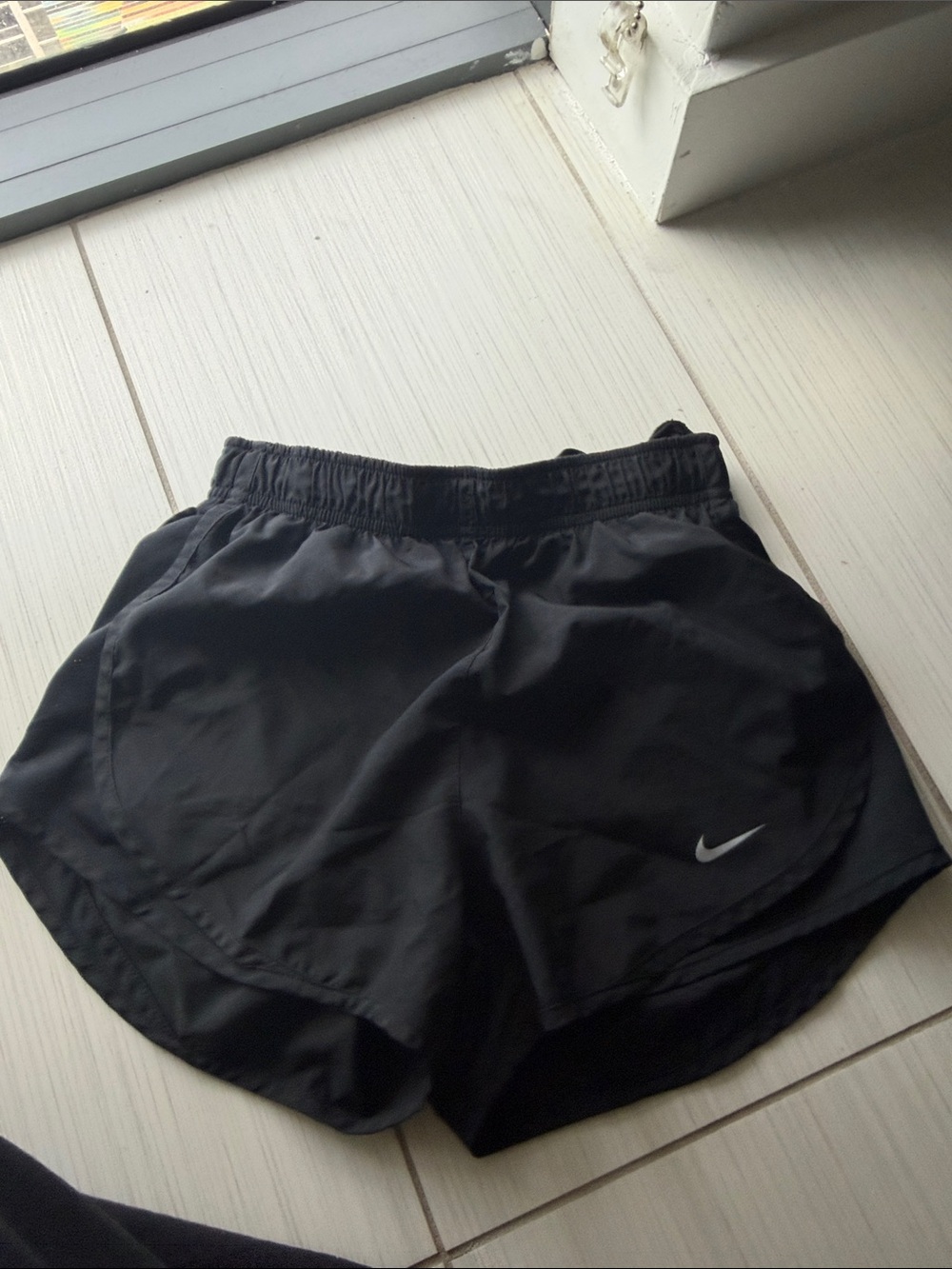 Nike Black Women's Athletic Running Shorts with Swoosh